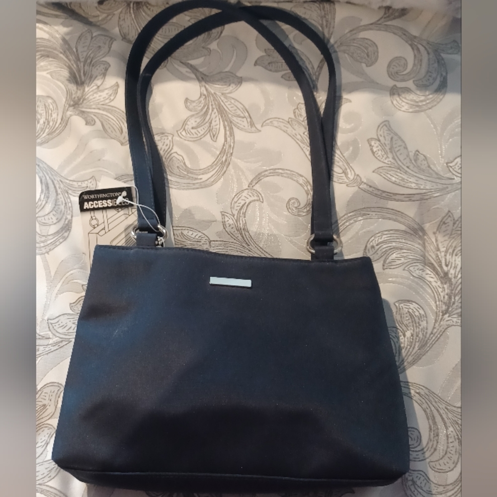 NWT JC Penney Worthington Accessibles Navy Blue Organizer Handbag